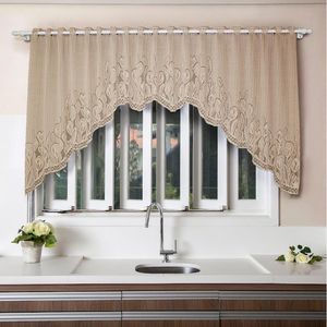Cortina de Renda para Cozinha Cascata Clássica Tulipinhas Interlar 300x100cm Desert
