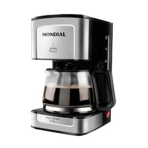 Cafeteira Elétrica Mondial Dolce Arome Vidro C-43-20X-SI 20 Xícaras 550W  Preto/Inox