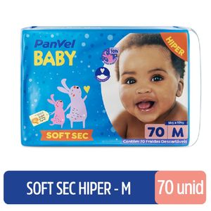 Fralda Panvel Baby Soft Sec M Com 70 Unidades