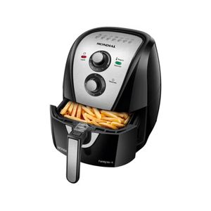 Fritadeira Elétrica sem Óleo/Air Fryer Mondial  220V - Family AFN-40-BI Preto 4L - PRETO/INOX