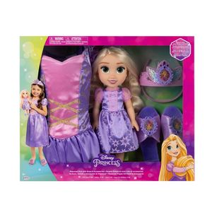 Boneca Disney Princesas Rapunzel Kit Com Fantasia Sapatos e Acessórios Tam. Único Multikids - BR2332 BR2332