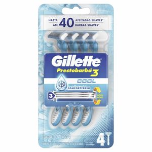 Aparelho Barbear Descartável Gillette Prestobarba 3 Cool Com 4 Unidades