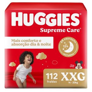 Fralda Huggies Supreme Care Giga Xxg Com 112 Unidades