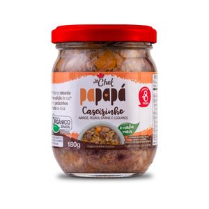 Caseirinho Orgânico Papapá Arroz, Carne E Legumes 180g