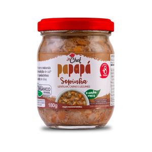 Sopinha Orgânica Papapá Lentilha, Carne E Legumes 180g