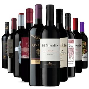 Kit 5 Vinhos Chilenos + 5 Vinhos Argentinos