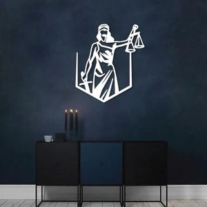 Quadro Escultura de Parede Deusa da Justiça 80x69 Branca