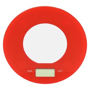 Balança Digital Vidro Vermelho 5Kg Colores 2X20X20Cm