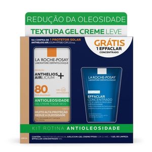 Kit La Roche-posay Protetor Solar Anthelios Airlicium 2.0 Fps80 40g + Gel Effaclar Concentrado 50g