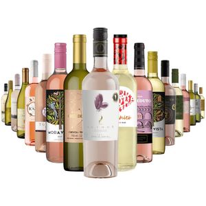 Kit 18 vinhos brancos e Rosés do Mundo