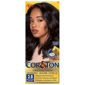 Tintura Niely Gold Cor&ton Preto Azulado Espelhado 2.8 180g