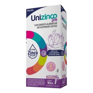 Unizinco Pré Suplemento Alimentar 10ml