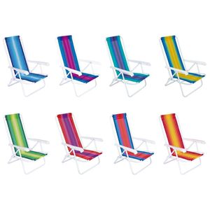 Cadeira De Praia Camping Reclinável 4 Posições Mor