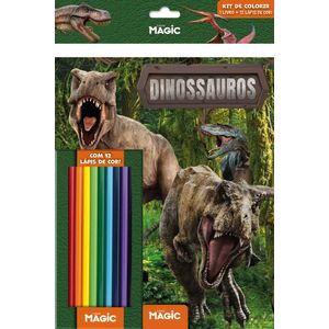 Dinossauros - Kit lápis de cor (Magic Kids)