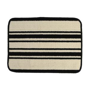 Tapete Linear Preto e Branco 60x45cm -  ACASA