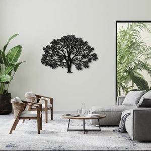 Quadro Escultura de Parede Árvore da Vida 80x53 Preta