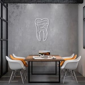 Quadro Escultura de Parede Dente One Line 120x72 Branca