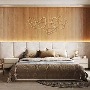 Escultura Parede Orgânica Horizontal 150x71 Areia