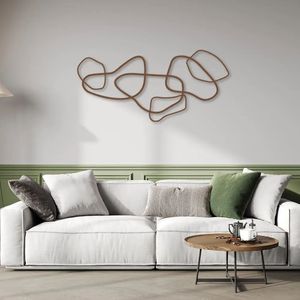 Escultura Parede Orgânica Horizontal 200x95 Marrom