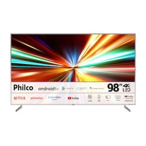 Smart TV 98" LED UHD 4K Philco PTV98F8TAGCM com Painel 120Hz Emulado, HDMI, USB, Wi-Fi, Dolby Vision e Dolby Atmos