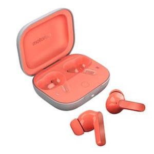 Fone de Ouvido Bluetooth Motorola Moto Buds com Cancelamento de Ruído e Resistência a Água  Peach