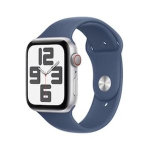 Apple Watch SE GPS + Cellular, Caixa prateada de alumínio  44 mm, Pulseira Esportiva Denim  P/M