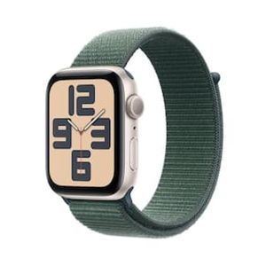 Apple Watch SE GPS, Caixa Estelar de Alumínio  44 mm e Pulseira Loop Esportiva Verde-lago