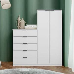 Cômoda Sapateira Bartira Roma com 2 Portas e 5 Gavetas - 122cm de largura