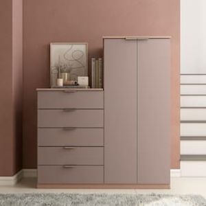 Cômoda Sapateira Bartira Roma com 2 Portas e 5 Gavetas - 122cm de largura