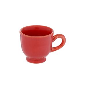 Xicara Café Glaze Vermelho 100Ml 6 Peças