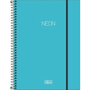 Caderno Univ. 10 Matérias 160 Folhas Neon Azul - Tilibra