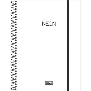 Caderno Univ. 10 Matérias 160 Folhas Neon Branco - Tilibra