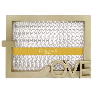 Porta Retrato Love 15x10cm Dourado CB1364 - Moment