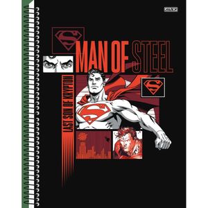 Caderno Univ. 10 Mat. 160Fls Superman Capa 1 - São Domingos