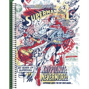 Caderno Univ. 10 Mat. 160Fls Superman Capa 3 - São Domingos