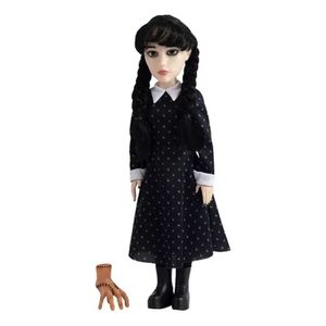 Boneca Wandinha Addams 44cm com Mãozinha  - Baby Brink