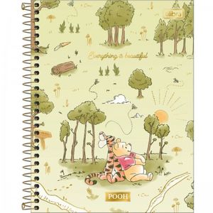 Caderno Univ. 10 Mat. 160 folhas Ursinho Pooh Capa 10 Tilibra