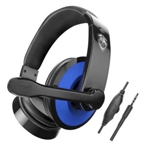 Headset Gamer C/ Microfone P3/P2 AZUL - Quanhe