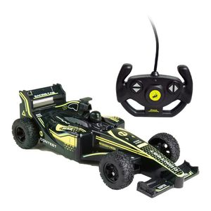 Carro Controle Remoto sem Fio Racing Preto/Amarelo - Dm Toys