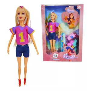 Boneca Pretty com Skate e Acessórios PI4498 Mod1 - Pica Pau