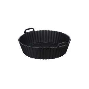 Forma Redonda de Silicone para Air Fryer Preta 16,5 cm