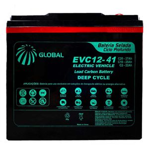 Bateria Evc12-41 Selada para Cadeira de Rodas Motorizada Global 12V 41Ah