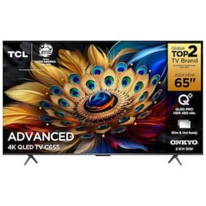 Smart TV 65" QLED 4K TCL 65C655 com processador AIPQ, Google TV, Dolby Vision Atmos, HDR10+, Wi-Fi Dual Band, Bluetooth Integrado e Google Assistente