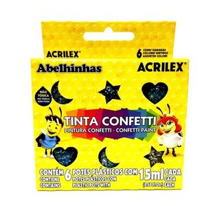 Tinta Confetti 6 Cores 02415 - Acrilex