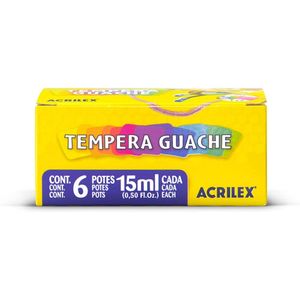 Tinta Guache c/06 Cores 15ml 02020 - Acrilex