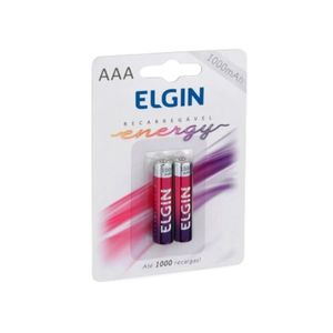 Pilha Recarregavel Elgin Blister AAA-1000 2 Unidades