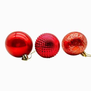 Kit com 8 Bolas Natalinas Sortidas 6cm Vermelho - Wincy