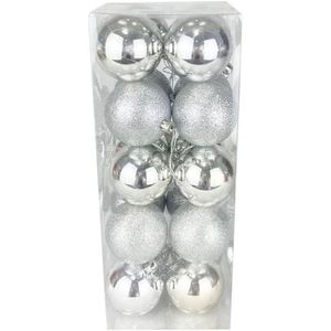 Kit com 12 Bolas Natalinas 6cm Prata - Wincy