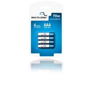 Pilha Recarregável AAA 1000mAH c/ 4 Unid. CB050 - Multilaser