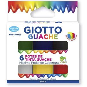 Tinta Tempera Guache 15ml C/06 Cores 016000 - Giotto